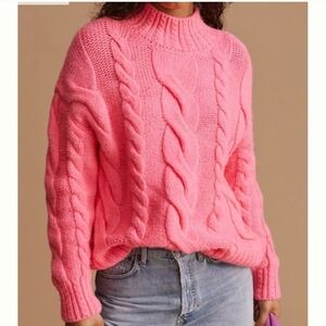 Anthropologie Turtleneck Cable-Knit Sweater